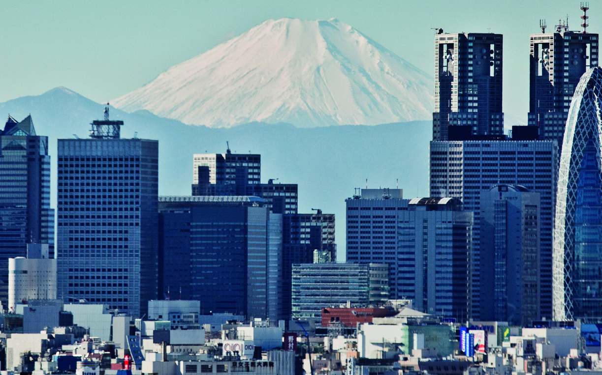 Fuji and Shinjuku skyline